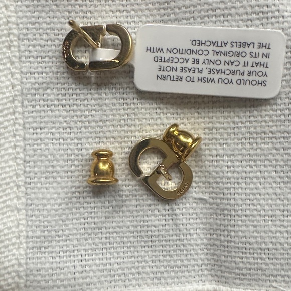 Dior Gold and Crystal Petit Stud Earrings - Picture 7 of 7